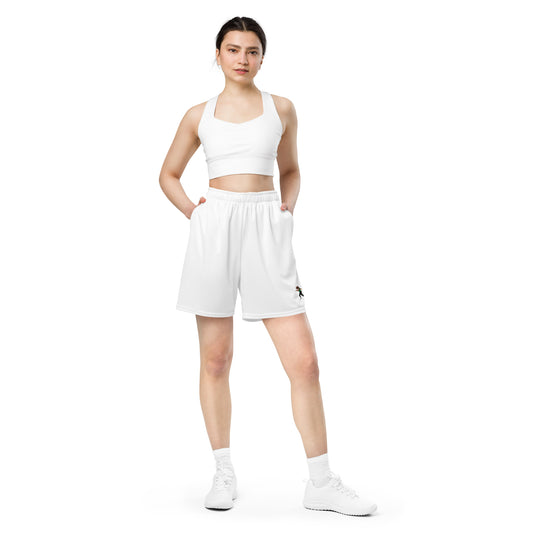 Unisex Mesh Shorts (White)