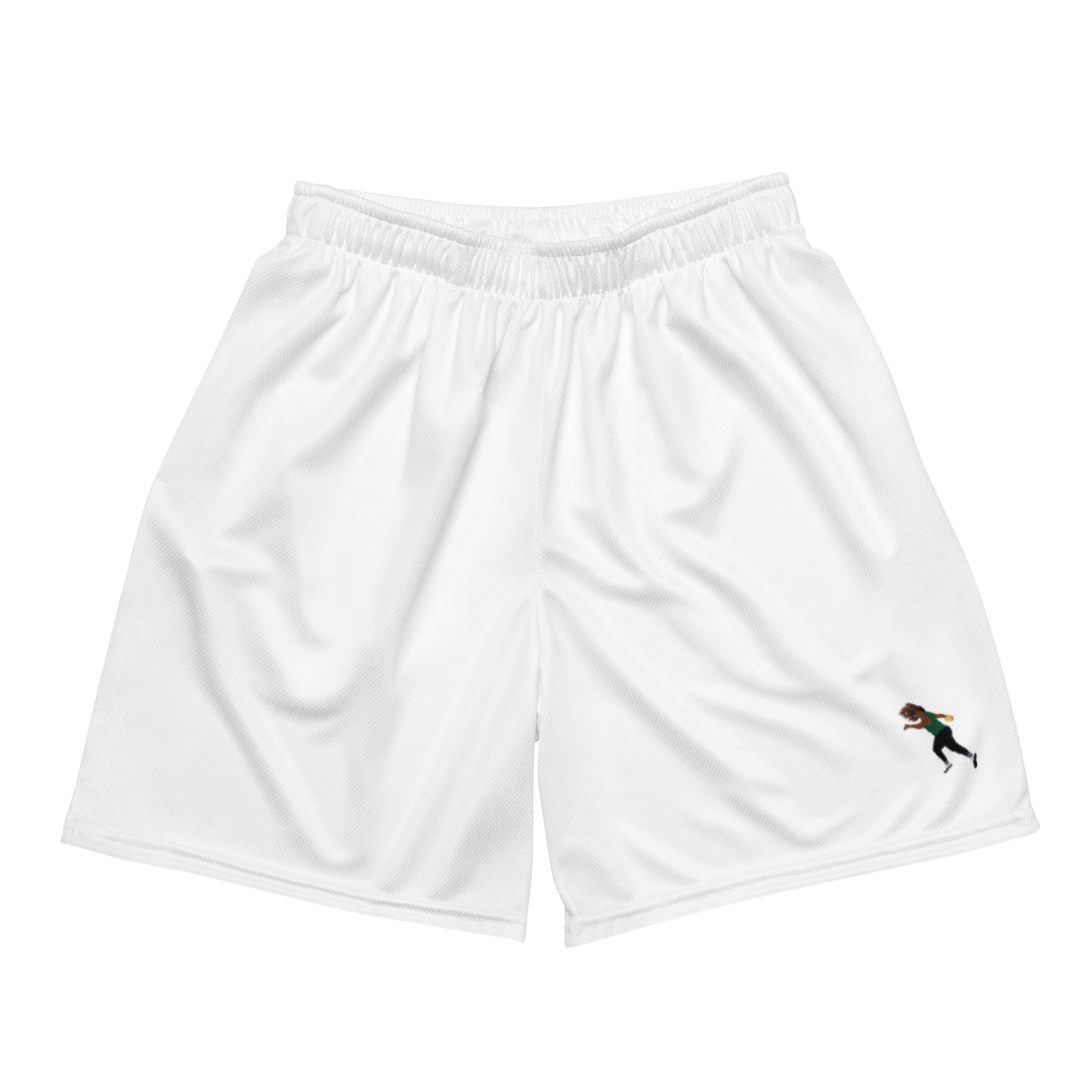 Unisex Mesh Shorts (White)