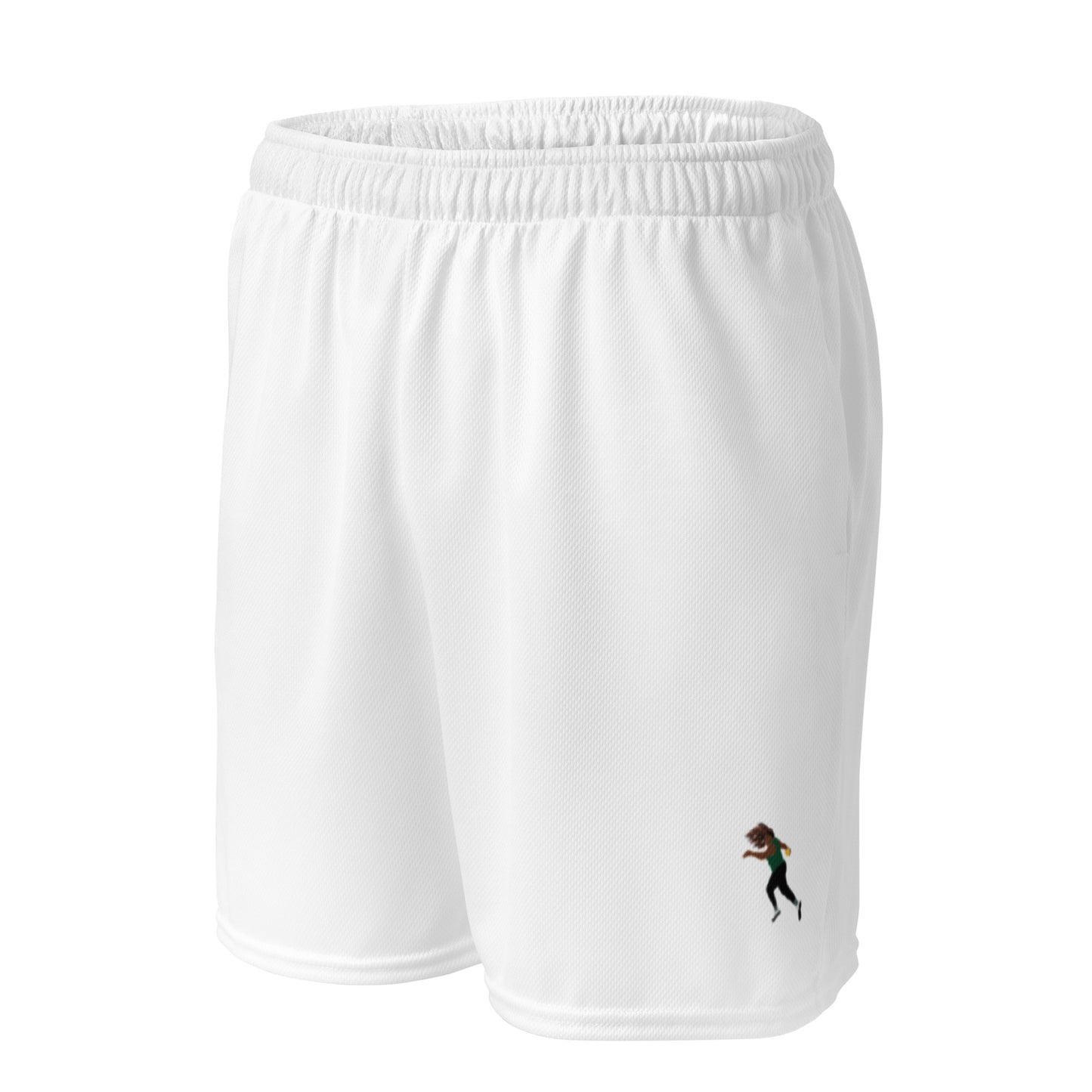 Unisex Mesh Shorts (White)